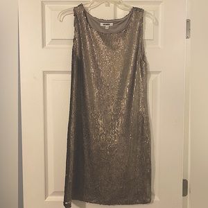 Gold sequin dress